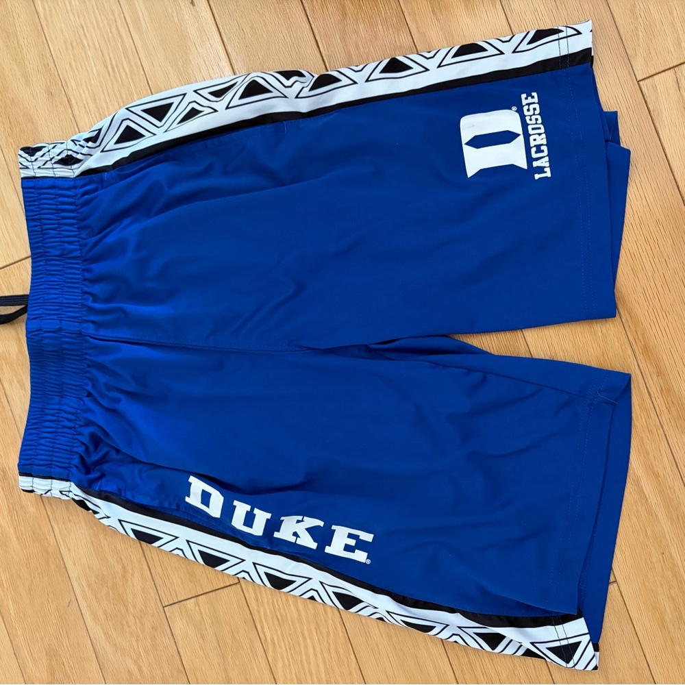 Duke Lacrosse Royal Blue Athletic Shorts with Black Drawstring